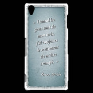 Coque Sony Xperia Z3 Avis gens Turquoise Citation Oscar Wilde