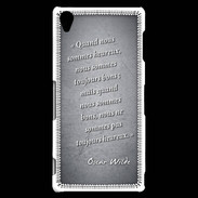 Coque Sony Xperia Z3 Bons heureux Noir Citation Oscar Wilde