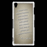 Coque Sony Xperia Z3 Bons heureux Sepia Citation Oscar Wilde