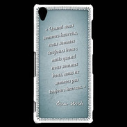 Coque Sony Xperia Z3 Bons heureux Turquoise Citation Oscar Wilde