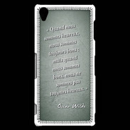 Coque Sony Xperia Z3 Bons heureux Vert Citation Oscar Wilde