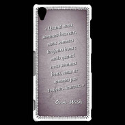 Coque Sony Xperia Z3 Bons heureux Violet Citation Oscar Wilde