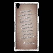 Coque Sony Xperia Z3 Bons heureux Rouge Citation Oscar Wilde