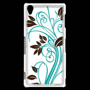 Coque Sony Xperia Z3 motif floral bleu clair