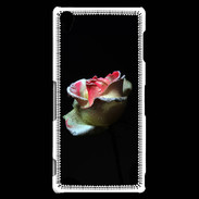 Coque Sony Xperia Z3 Belle rose sur fond noir PR