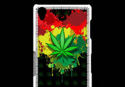 Coque Sony Xperia Z3 Feuille de cannabis et cœur Rasta