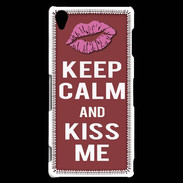 Coque Sony Xperia Z3 Keep Calm Kiss me Brique