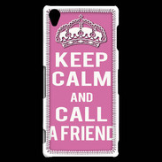 Coque Sony Xperia Z3 Keep Calm Call Rose