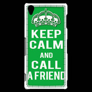 Coque Sony Xperia Z3 Keep Calm Call friend Vert