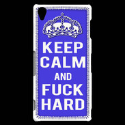Coque Sony Xperia Z3 Keep Calm Fuck hard bleu