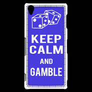 Coque Sony Xperia Z3 Keep Calm Gamble Bleu