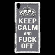 Coque Sony Xperia Z3 Keep Calm Fuck Off Gris