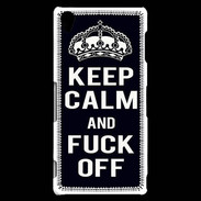 Coque Sony Xperia Z3 Keep Callm Fuck Off Noir