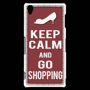 Coque Sony Xperia Z3 Keep Calm Go Shopping Brique