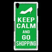Coque Sony Xperia Z3 Keep Calm Go Shopping Vert