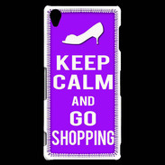 Coque Sony Xperia Z3 Keep Calm Go Shopping Violet