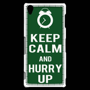 Coque Sony Xperia Z3 Keep Calm Hurry up Vert