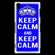 Coque Sony Xperia Z3 Keep Calm Bleu