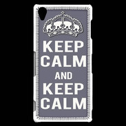 Coque Sony Xperia Z3 Keep Calm Gris