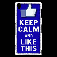 Coque Sony Xperia Z3 Keep Calm Like This Bleu