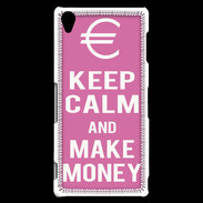 Coque Sony Xperia Z3 Keep Calm Make money Rose