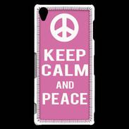 Coque Sony Xperia Z3 Keep Calm Peace Rose