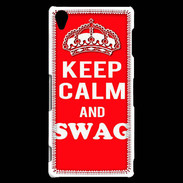 Coque Sony Xperia Z3 Keep Calm Swag Rouge