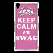 Coque Sony Xperia Z3 Keep Calm Swag Rose