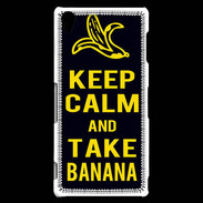 Coque Sony Xperia Z3 Keep Calm Take Banana Noir