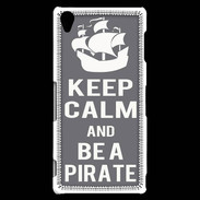 Coque Sony Xperia Z3 Keep Calm Be a Pirate Gris