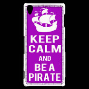 Coque Sony Xperia Z3 Keep Calm Be a Pirate Violet