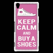 Coque Sony Xperia Z3 Keep Calm Buy Shoes Rose