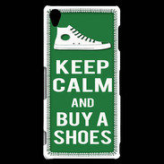 Coque Sony Xperia Z3 Keep Calm Buy Shoes Vert