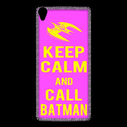 Coque Sony Xperia Z3 Keep Calm Call Batman Rose