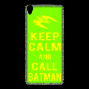 Coque Sony Xperia Z3 Keep Calm Call Batman Vert pomme
