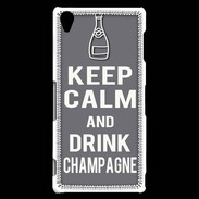 Coque Sony Xperia Z3 Keep Calm Drink champagne Gris