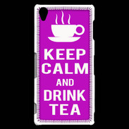 Coque Sony Xperia Z3 Keep Calm Drink Tea Violet