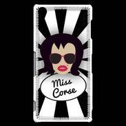 Coque Sony Xperia Z3 Miss Corse Brune