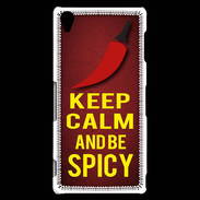 Coque Sony Xperia Z3 Keep Calm and Be Spicy Rouge