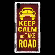 Coque Sony Xperia Z3 Keep Calm and Take o road 2 Rouge