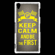 Coque Sony Xperia Z3 Keep Calm and Be the First Gris