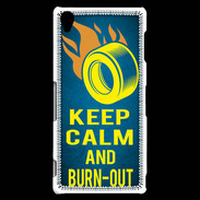 Coque Sony Xperia Z3 Keep Calm and Burn Out Bleu