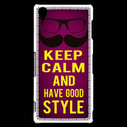 Coque Sony Xperia Z3 Keep Calm and Have a good Style Rose