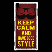 Coque Sony Xperia Z3 Keep Calm and Have a good Style Rouge