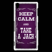 Coque Sony Xperia Z3 Keep Calm and Take Jack Violet