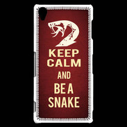 Coque Sony Xperia Z3 Keep Calm and Be a Snake Rouge