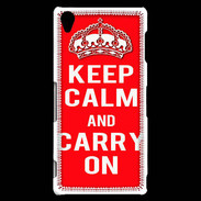 Coque Sony Xperia Z3 Keep Calm and Carry on Rouge