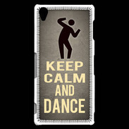 Coque Sony Xperia Z3 Keep Calm and Dance Gris