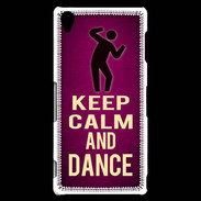 Coque Sony Xperia Z3 Keep Calm and Dance Rose