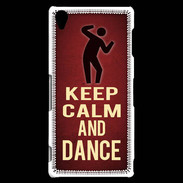 Coque Sony Xperia Z3 Keep Calm and Dance Rouge